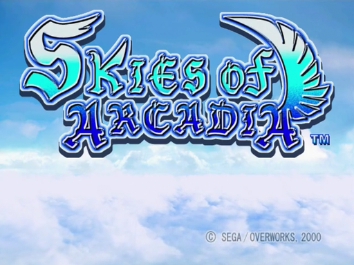 Skies of Arcadia title screen for Sega Dreamcast